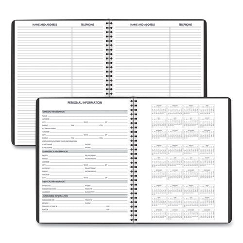 Weekly Appointment Book, 11 X 8.25, Black Cover, 13-month: Jan 2026 To Jan 2027