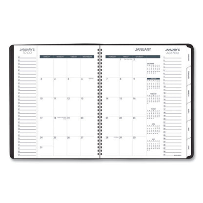 Triple View Weekly Vertical-column Format Appointment Book, 11 X 8.25, Black Cover, 12-month (jan To Dec): 2026