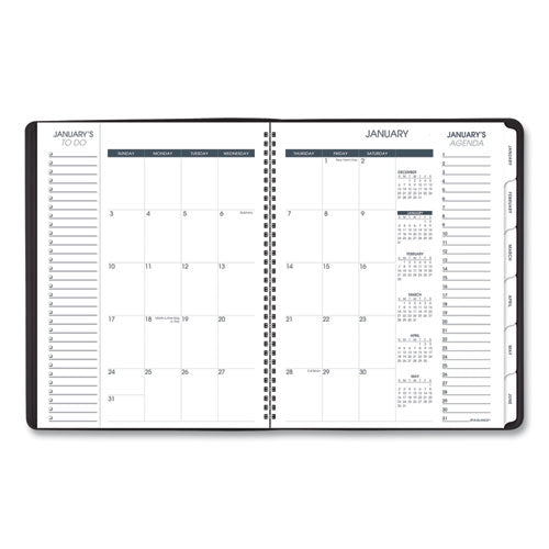 Triple View Weekly Vertical-column Format Appointment Book, 11 X 8.25, Black Cover, 12-month (jan To Dec): 2026