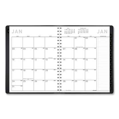 Contemporary Weekly/monthly Planner, Vertical-column Format, 11 X 8.25, Black Cover, 12-month (jan To Dec): 2026