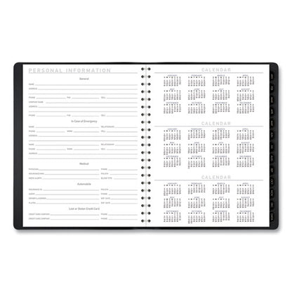 Contemporary Weekly/monthly Planner, Vertical-column Format, 11 X 8.25, Black Cover, 12-month (jan To Dec): 2026