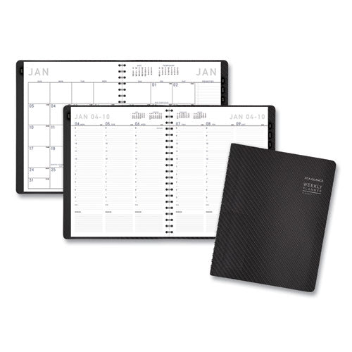 Contemporary Weekly/monthly Planner, Vertical-column Format, 11 X 8.25, Graphite Cover, 12-month (jan To Dec): 2026