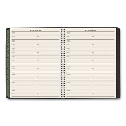 Recycled Weekly Vertical-column Format Appointment Book, 8.75 X 7, Black Cover, 12-month (jan To Dec): 2026