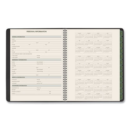 Recycled Weekly Vertical-column Format Appointment Book, 8.75 X 7, Black Cover, 12-month (jan To Dec): 2026