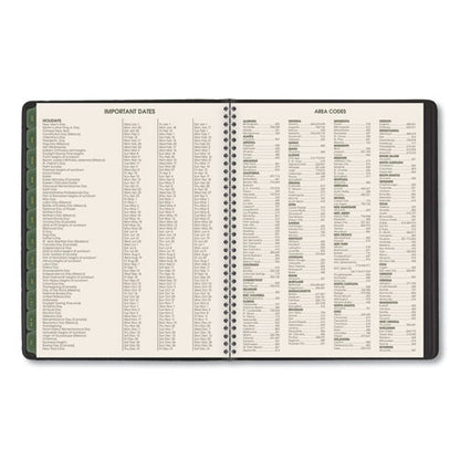 Recycled Weekly Vertical-column Format Appointment Book, 8.75 X 7, Black Cover, 12-month (jan To Dec): 2026