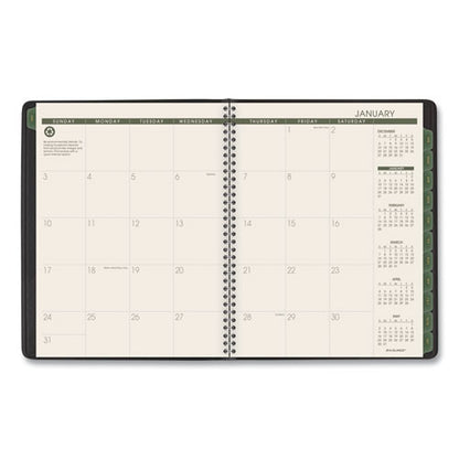 Recycled Weekly Vertical-column Format Appointment Book, 8.75 X 7, Black Cover, 12-month (jan To Dec): 2026
