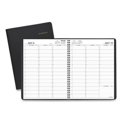 Weekly Appointment Book, 11 X 8.25, Black Cover, 14-month: July 2025 To Aug 2026