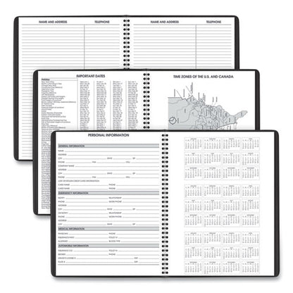 Weekly Appointment Book, 11 X 8.25, Black Cover, 14-month: July 2025 To Aug 2026