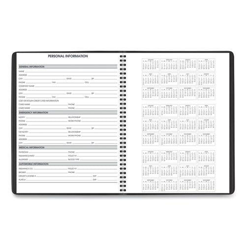 Weekly Appointment Book, 11 X 8.25, Black Cover, 14-month: July 2025 To Aug 2026