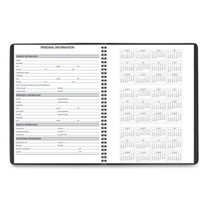 Weekly Appointment Book, 11 X 8.25, Black Cover, 14-month: July 2025 To Aug 2026