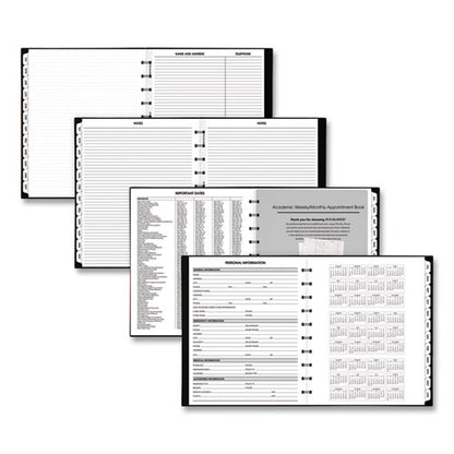 Move-a-page Academic Weekly/monthly Planners, 11 X 9, Black Cover, 12-month (july To June): 2025 To 2026