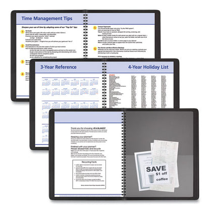 Quicknotes Weekly Block Format Appointment Book, 10 X 8, Black Cover, 12-month (jan To Dec): 2026