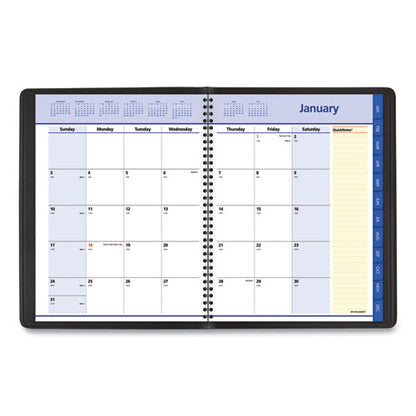 Quicknotes Monthly Planner, 11 X 8.25, Black Cover, 12-month (jan To Dec): 2026