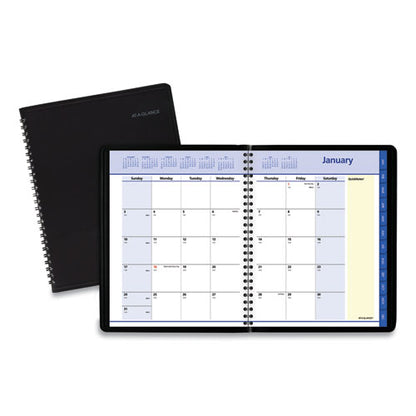 Quicknotes Monthly Planner, 8.75 X 7, Black Cover, 12-month (jan To Dec): 2026