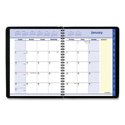Quicknotes Monthly Planner, 8.75 X 7, Black Cover, 12-month (jan To Dec): 2026