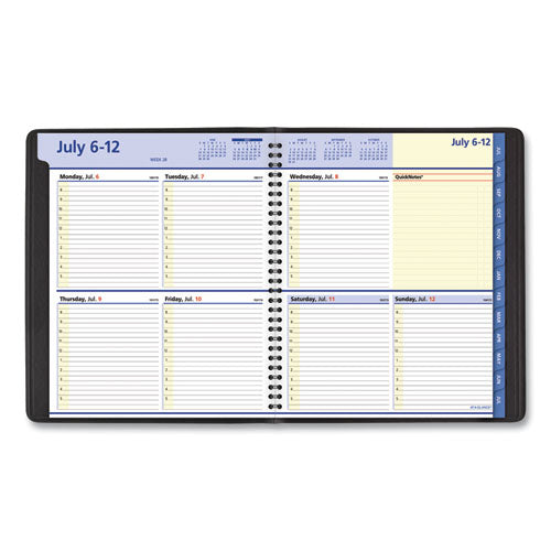 Quicknotes Weekly/monthly Planner, 10 X 8, Black Cover, 12-month (july To June): 2025 To 2026