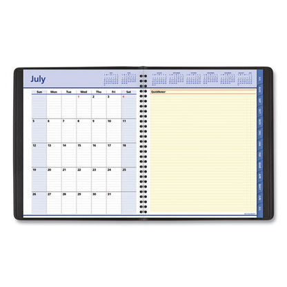 Quicknotes Weekly/monthly Planner, 10 X 8, Black Cover, 12-month (july To June): 2025 To 2026