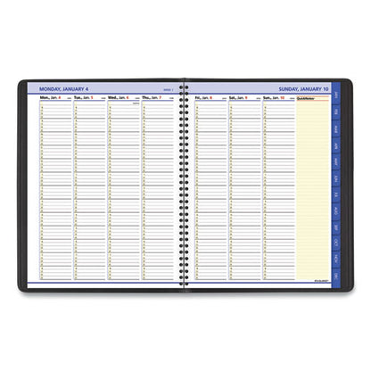 Quicknotes Weekly Vertical-column Format Appointment Book, 11 X 8.25, Black Cover, 12-month (jan To Dec): 2026