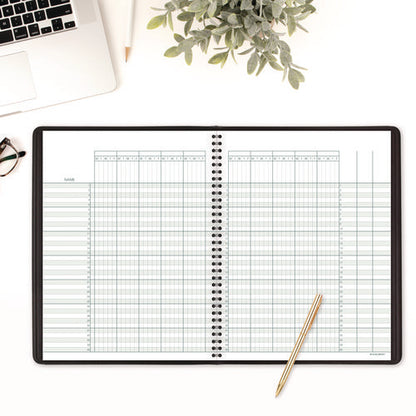 Undated Class Record Book, 35 Students, 9 To 10 Week Terms, 40-week Span, Black Cover, 10.88 X 8.25 Sheets