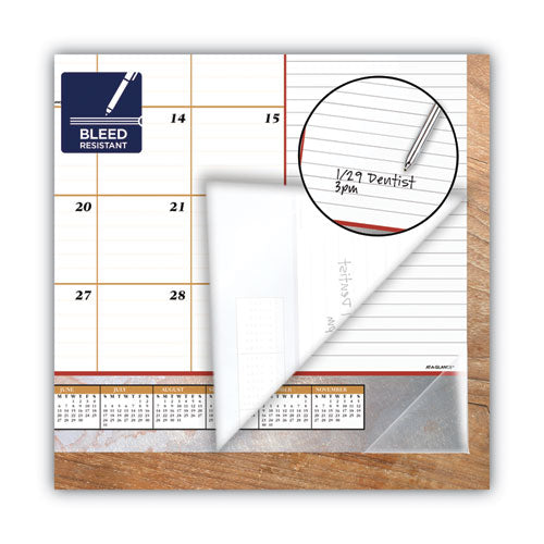Marbled Desk Pad, Marbled Stone Artwork, 22 X 17, White/multicolor Sheets, Clear Corners, 12-month (jan To Dec): 2026