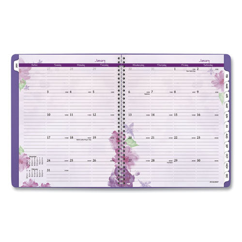 Beautiful Day Weekly/monthly Planner, Vertical-column Format, 11 X 8.5, Purple Cover, 13-month: Jan 2026 To Jan 2027