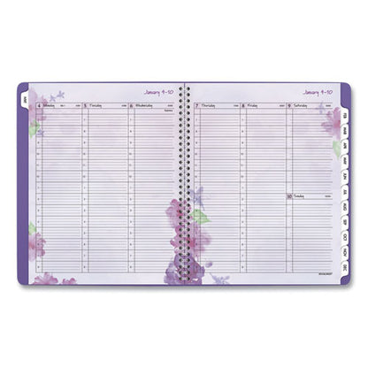 Beautiful Day Weekly/monthly Planner, Vertical-column Format, 11 X 8.5, Purple Cover, 13-month: Jan 2026 To Jan 2027