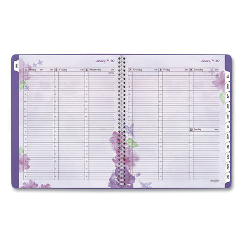 Beautiful Day Weekly/monthly Planner, Vertical-column Format, 11 X 8.5, Purple Cover, 13-month: Jan 2026 To Jan 2027