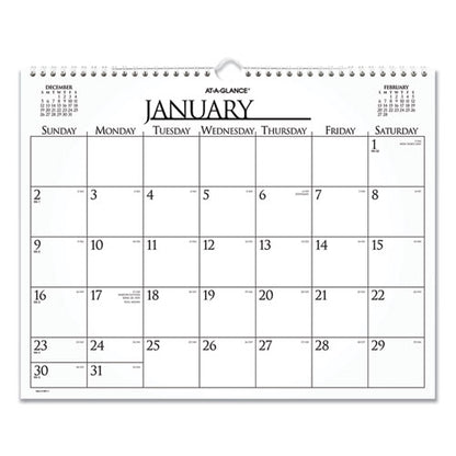 Business Monthly Wall Calendar, 15 X 12, White/black Sheets, 12-month (jan To Dec): 2026