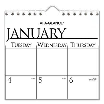 Business Monthly Wall Calendar, 15 X 12, White/black Sheets, 12-month (jan To Dec): 2026