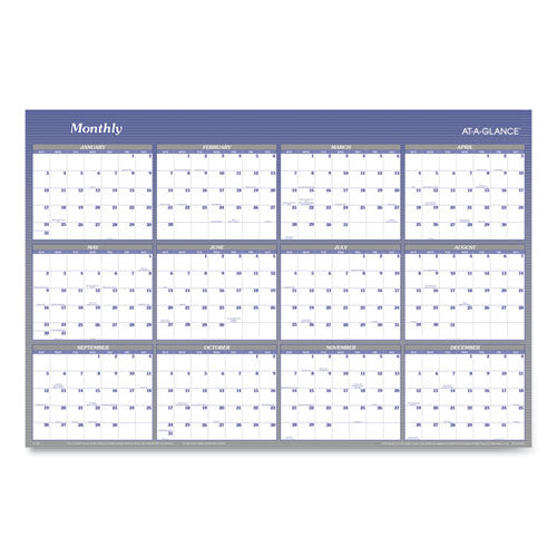 Vertical/horizontal Erasable Quarterly/monthly Wall Planner, 32 X 48, 12-month (jan To Dec): 2026
