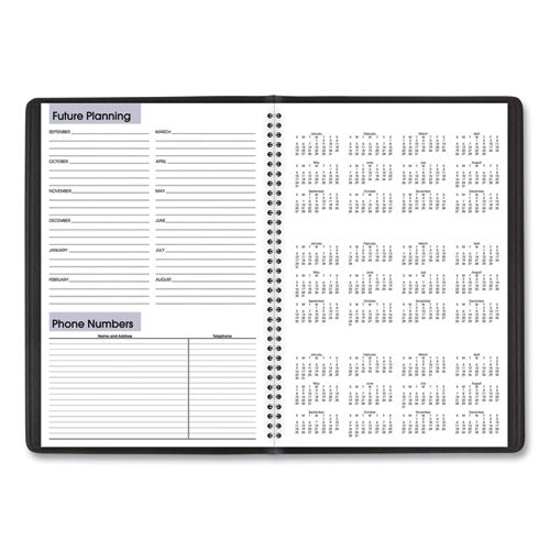 Dayminder Monthly Planner, Academic Year, Ruled Blocks, 12 X 8, Black Cover, 14-month: July 2025 To Aug 2026