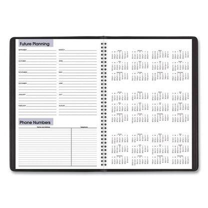 Dayminder Monthly Planner, Academic Year, Ruled Blocks, 12 X 8, Black Cover, 14-month: July 2025 To Aug 2026