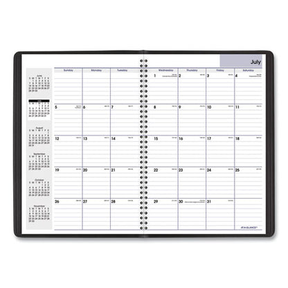 Dayminder Monthly Planner, Academic Year, Ruled Blocks, 12 X 8, Black Cover, 14-month: July 2025 To Aug 2026