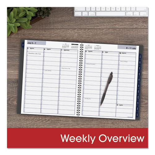 Dayminder Academic Weekly/monthly Desktop Planner, 11 X 8.5, Charcoal Cover, 12-month (july To June): 2025 To 2026