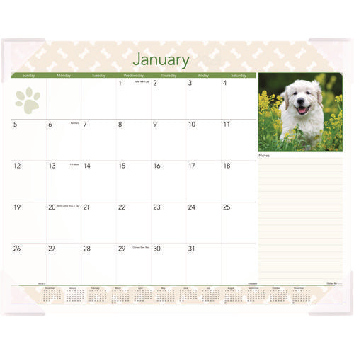 Puppies Monthly Desk Pad Calendar, Puppies Photography, 22 X 17, White Sheets, Clear Corners, 12-month (jan To Dec): 2026