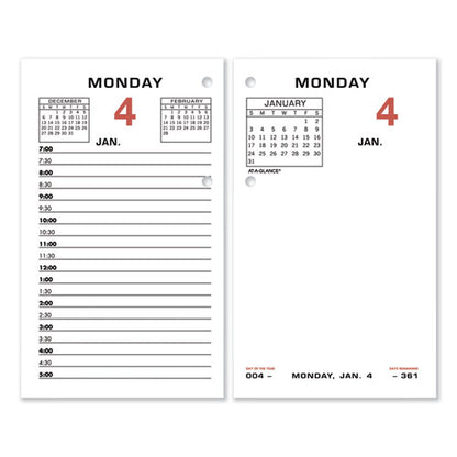 Two-color Desk Calendar Refill, 3.5 X 6, White Sheets, 12-month (jan To Dec): 2026