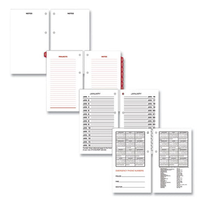 Two-color Desk Calendar Refill, 3.5 X 6, White Sheets, 12-month (jan To Dec): 2026