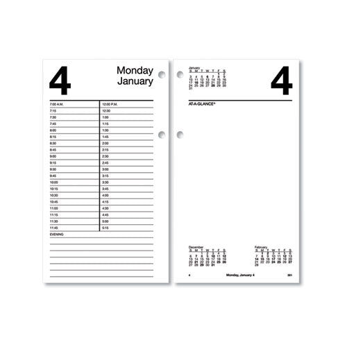 Large Desk Calendar Refill, 4.5 X 8, White Sheets, 12-month (jan To Dec): 2026