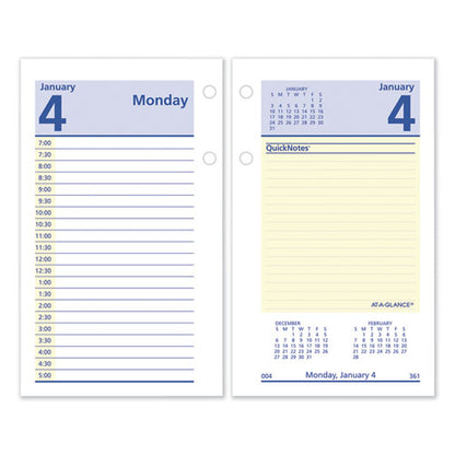 Quicknotes Desk Calendar Refill, 3.5 X 6, White/yellow/blue Sheets, 12-month (jan To Dec): 2026