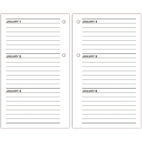 Desk Calendar Recycled Refill, 3.5 X 6, White Sheets, 12-month (jan To Dec): 2026