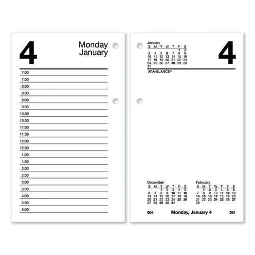 Desk Calendar Refill With Tabs, 3.5 X 6, White Sheets, 12-month (jan To Dec): 2026