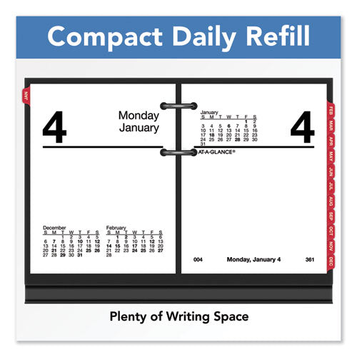 Compact Desk Calendar Refill, 3 X 3.75, White Sheets, 12-month (jan To Dec): 2026