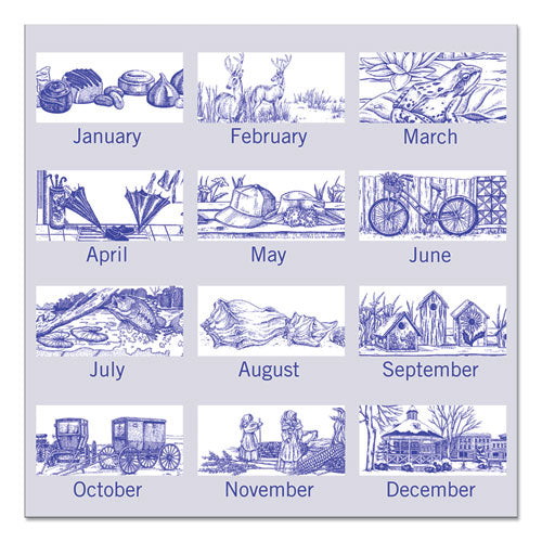 Illustrator's Edition Wall Calendar, Victorian Illustrations Artwork, 12 X 12, White/blue Sheets, 12-month (jan To Dec): 2026