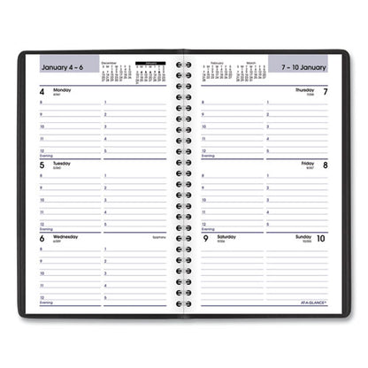 Dayminder Block Format Weekly Appointment Book, 8.5 X 5.5, Black Cover, 12-month (jan To Dec): 2026