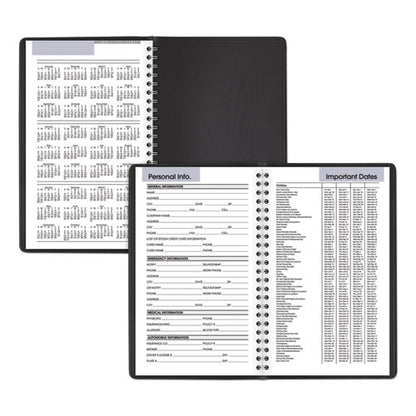 Dayminder Block Format Weekly Appointment Book, 8.5 X 5.5, Black Cover, 12-month (jan To Dec): 2026
