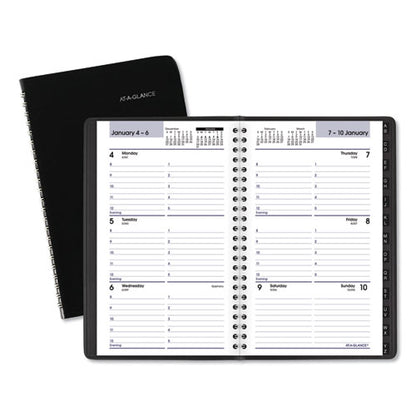 Dayminder Block Format Weekly Appointment Book, Tabbed Telephone/add Section, 8.5 X 5.5, Black, 12-month (jan To Dec): 2026