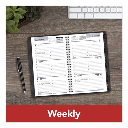 Dayminder Block Format Weekly Appointment Book, Tabbed Telephone/add Section, 8.5 X 5.5, Black, 12-month (jan To Dec): 2026