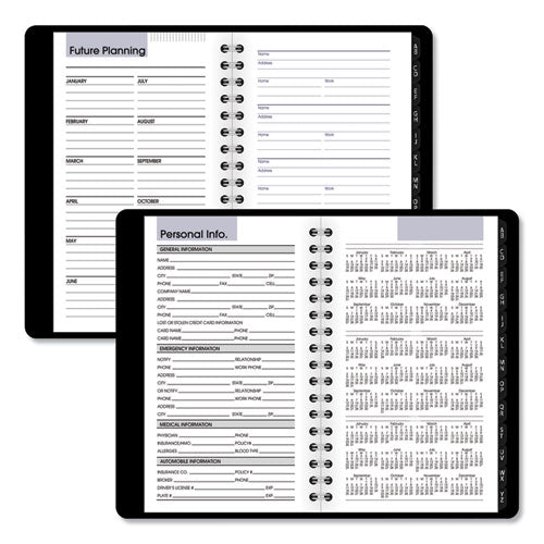Dayminder Weekly Pocket Appointment Book With Telephone/address Section, 6 X 3.5, Black Cover, 12-month (jan To Dec): 2026
