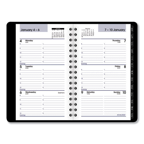 Dayminder Weekly Pocket Appointment Book With Telephone/address Section, 6 X 3.5, Black Cover, 12-month (jan To Dec): 2026