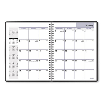 Dayminder Monthly Planner With Notes Column, Ruled Blocks, 8.75 X 7, Black Cover, 12-month (jan To Dec): 2026